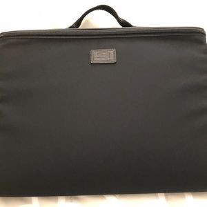 Coach Black Nylon Laptop Protective Zip Messenger Briefcase Bag